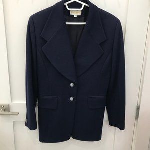 Beautiful Navy Blue Wool Cassini Blazer